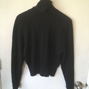 Pure Merino Wool Black Turtle Neck Medium